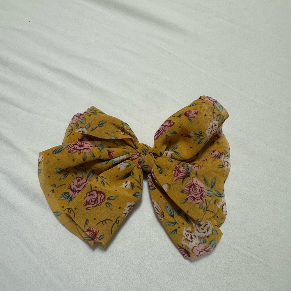 Target Yellow Floral Hair Bow
